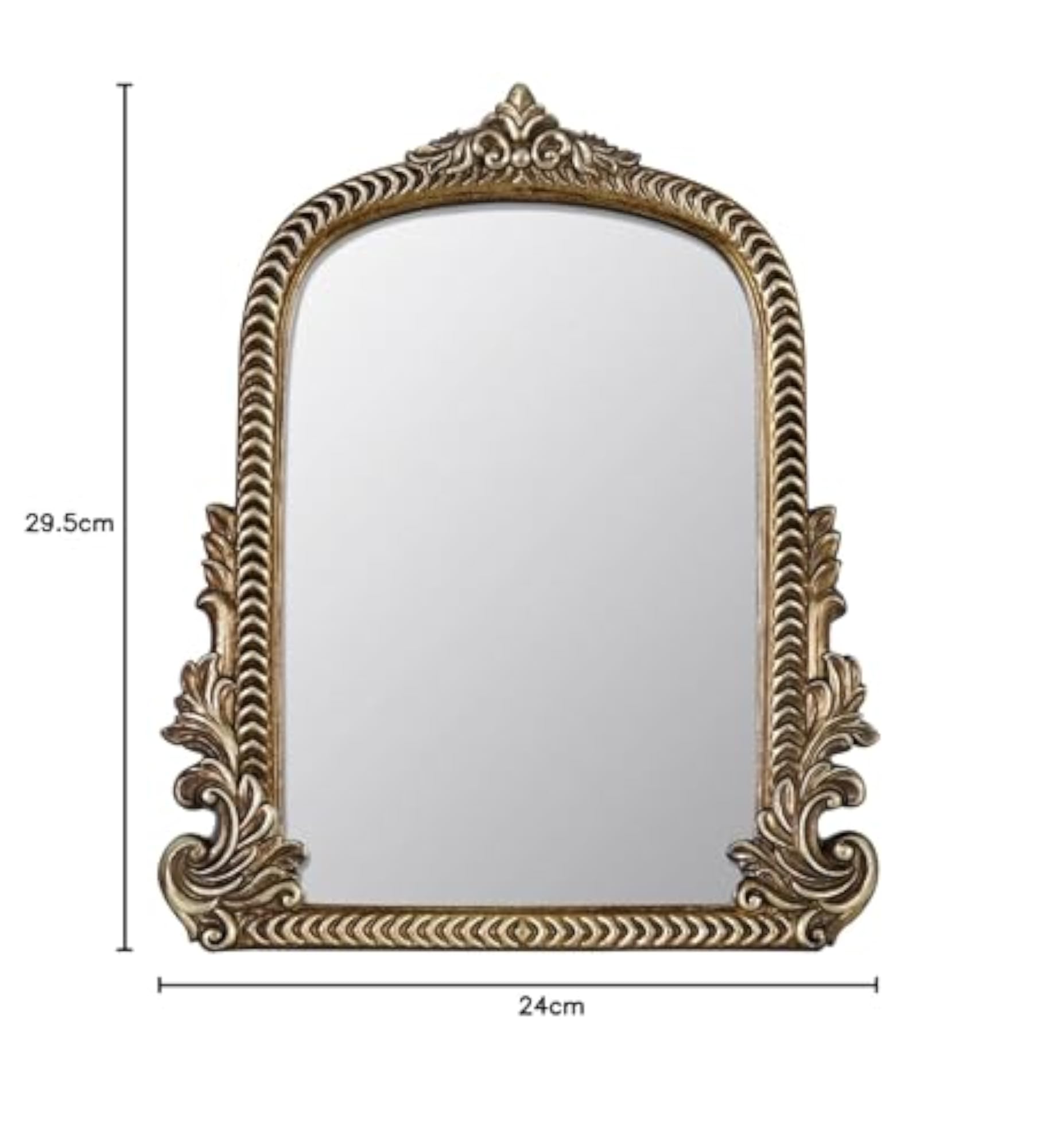 Antique Arched Mirror for Vanity with Resin Frame